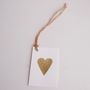 Handmade Gold Leaf Heart Valentines Love Card, thumbnail 7 of 7
