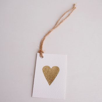 Handmade Gold Leaf Heart Valentines Love Card, 7 of 7
