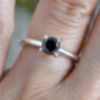 5mm Black Diamond Engagement Ring, thumbnail 5 of 5