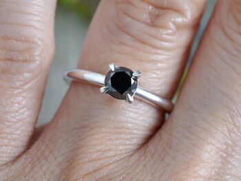 5mm Black Diamond Engagement Ring, 5 of 5