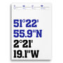 Your Rugby Club, Coordinates Typography Prints, thumbnail 2 of 4