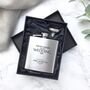 Groom Personalised Wedding Hip Flask Gift From Bride, thumbnail 2 of 2