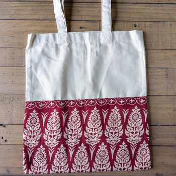 Colourful Half Sari Cotton Tote Bags, Fair Trade Shopping Bag Handmade In India, 11 of 12