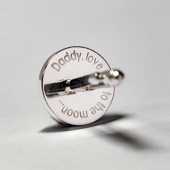 Personalised 50th Birthday Hidden Message Cufflinks Silver Plated, 5 of 5