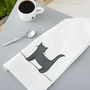 Crouching Cat Tea Towel, thumbnail 3 of 3