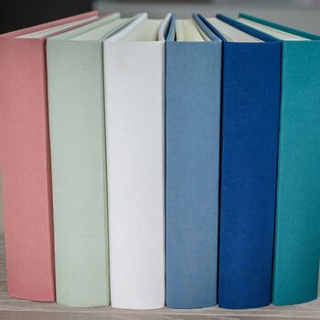 Large Wedding Guest Book Bound In Linen And Elegantly Personalised, 2 of 12