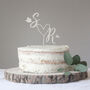 Personalised Initials Wooden Wedding Cake Topper, thumbnail 1 of 5