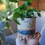 Smiley Face And Fish Plant Pot Personalised, thumbnail 4 of 9