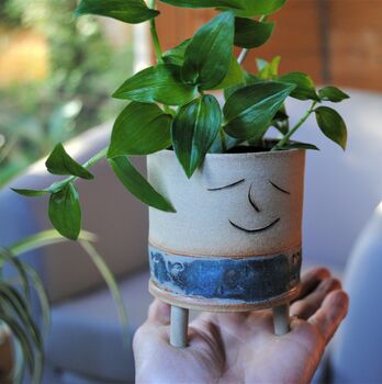 Smiley Face And Fish Plant Pot Personalised, 4 of 9