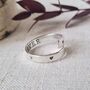 Forever Love Heart Adjustable Silver Ring, thumbnail 7 of 9