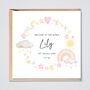Personalised New Baby Girl Welcome To The World, thumbnail 2 of 3