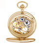 Double Hunter Dual Moon Dial Pocket Watch Gold Plate, thumbnail 2 of 3