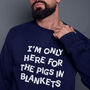 Men's Here For The Pigs In Blankets Christmas Jumper, thumbnail 4 of 5