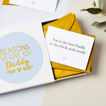 Personalised Foiled Reasons I Love Dad Notes, 3 of 6