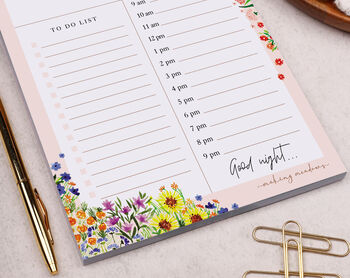 Floral Daily Planner Desk Pad, 2 of 4