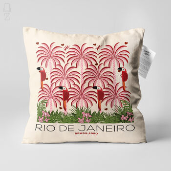 Rio De Janeiro Tropical Parrot Cushion Cover, 3 of 12
