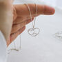 60th Birthday Gift, Sterling Silver Personalised Heart Necklace, thumbnail 8 of 9