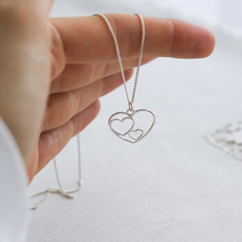 60th Birthday Gift, Sterling Silver Personalised Heart Necklace, 8 of 9