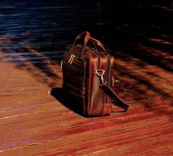 Genuine Leather Briefcase With Multiple Pockets, 3 of 8
