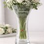 Personalised Anniversary Hand Blown Diamante Heart Vase, thumbnail 2 of 5