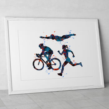 Womens Triathlon Sport Print, 2 of 4