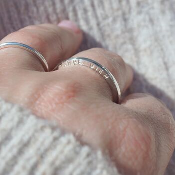 Personalised Hand Stamped Secret Message Ring, 8 of 12