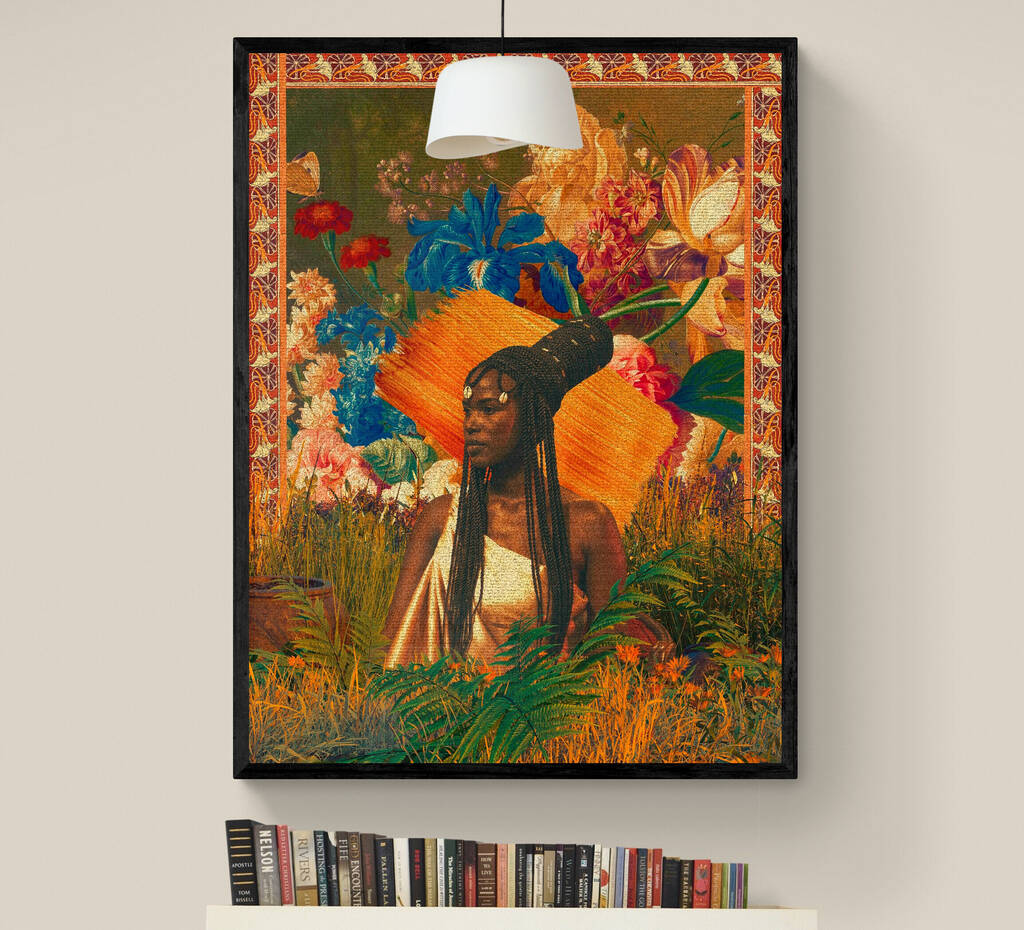 Afro Futurism Giclee Art Print, Paint Stroke Queen, 1 of 12
