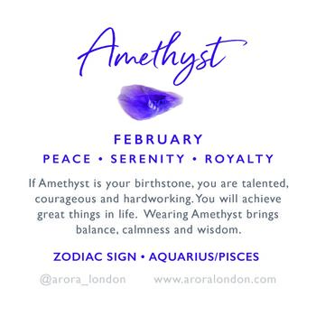 Birthstone Crystal Bracelet Gift February Amethyst, 4 of 5