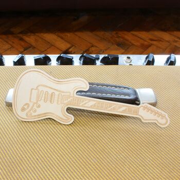 Stratocaster Shape Birch Bookmark, 3 of 3