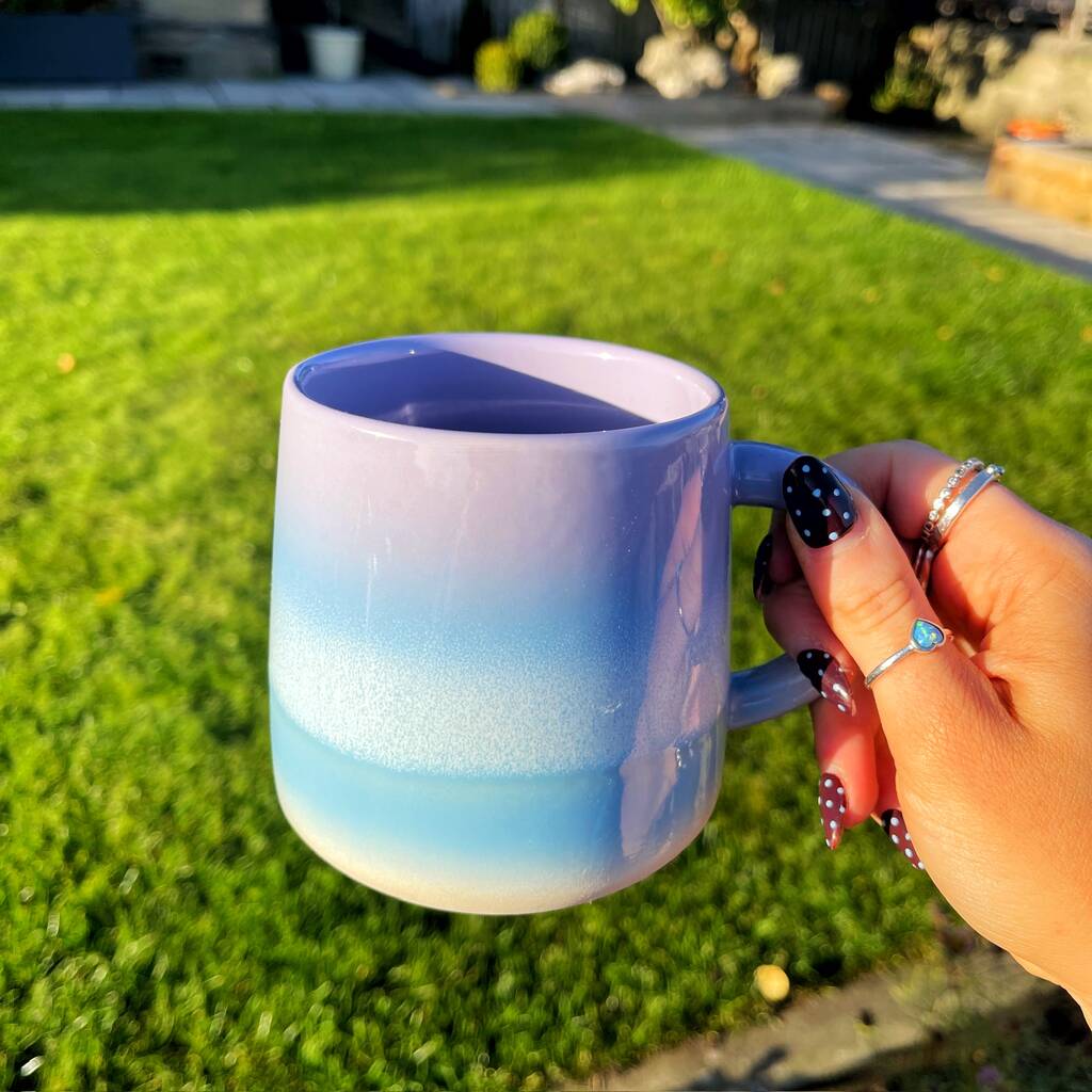 Mojave Glaze Powdered Lilac And Blue Mug, 1 of 3