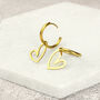 Heart Hoop Earrings In Silver Or Gold Colour, thumbnail 7 of 9