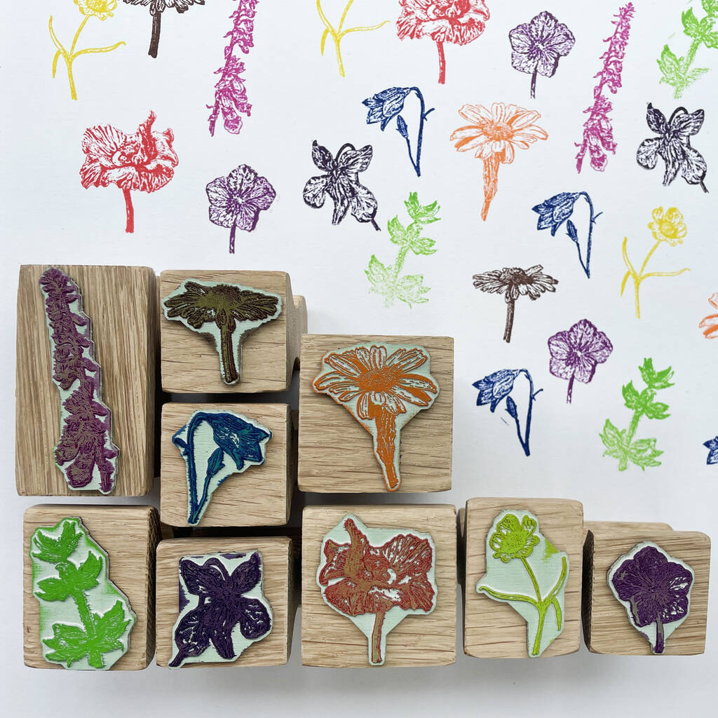 Wildflower Rubber Stamp Set, 1 of 7