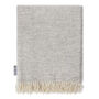 Luxury 100% Shetland Wool Herringbone Blanket Ash Grey, thumbnail 3 of 4