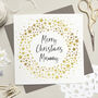 Mummy / Daddy Foiled Star Wreath Christmas Card, thumbnail 3 of 6