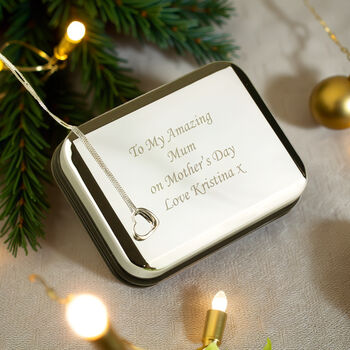 Christmas Heart Necklace With Personalised Box, 2 of 4
