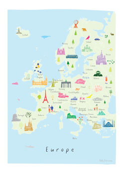 Map Of Europe Print, 4 of 5