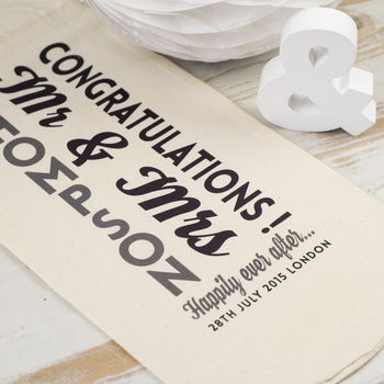 Personalised 'Mr And Mrs' Congratulations Wine Bag, 5 of 8