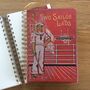'Two Sailor Lads' Upcycled Notebook, thumbnail 1 of 4