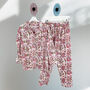 Pink And White Floral 100% Cotton Ladies Pyjamas, thumbnail 1 of 2