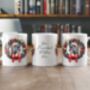 Personalised Staffordshire Bull Terrier Christmas Wreath Dog Mug, thumbnail 2 of 2