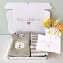 Newborn Gift Set | Sage Green Bear Outfit, thumbnail 1 of 7