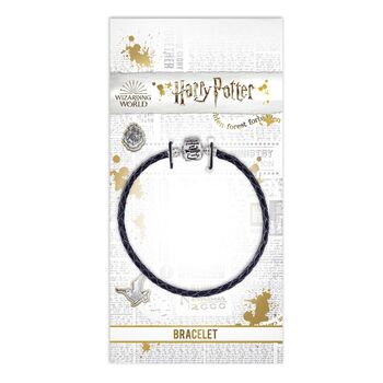 Harry Potter Leather Charm Bracelet 19cm Black, 2 of 2