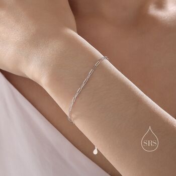 Extra Delicate Paperclip Chain Bracelet, 6 of 10