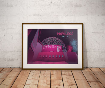 Privilege Nightclub Ibiza Travel Poster Art Print, 6 of 8