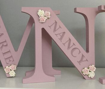 Wooden Letters Nursery Decor New Baby Gift, 2 of 8