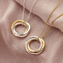 Personalised Mixed Gold Russian Ring Necklace, thumbnail 6 of 12