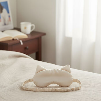 Cat Face Silky Satin Eye Mask And Sleep Mask, 6 of 7