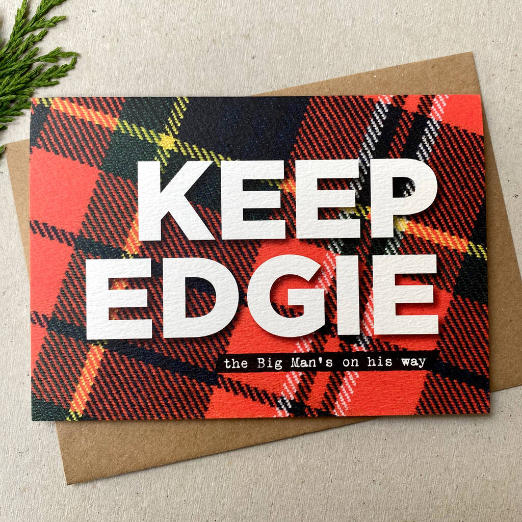 Set Of Eight Naughty Scottish Tartan Christmas Cards By Hiya Pal