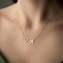 Wanderlust Journey Heart Airplane Necklace, thumbnail 3 of 9