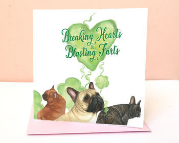 Frenchie Farts Funny Greetings Card, 2 of 6